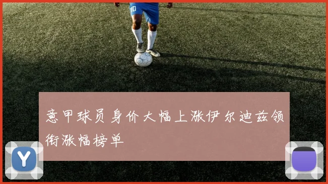 意甲球员身价大幅上涨伊尔迪兹领衔涨幅榜单